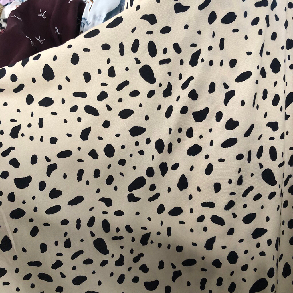 kain katun rayon viscose premium motif leopard terbaru (0,5meter)