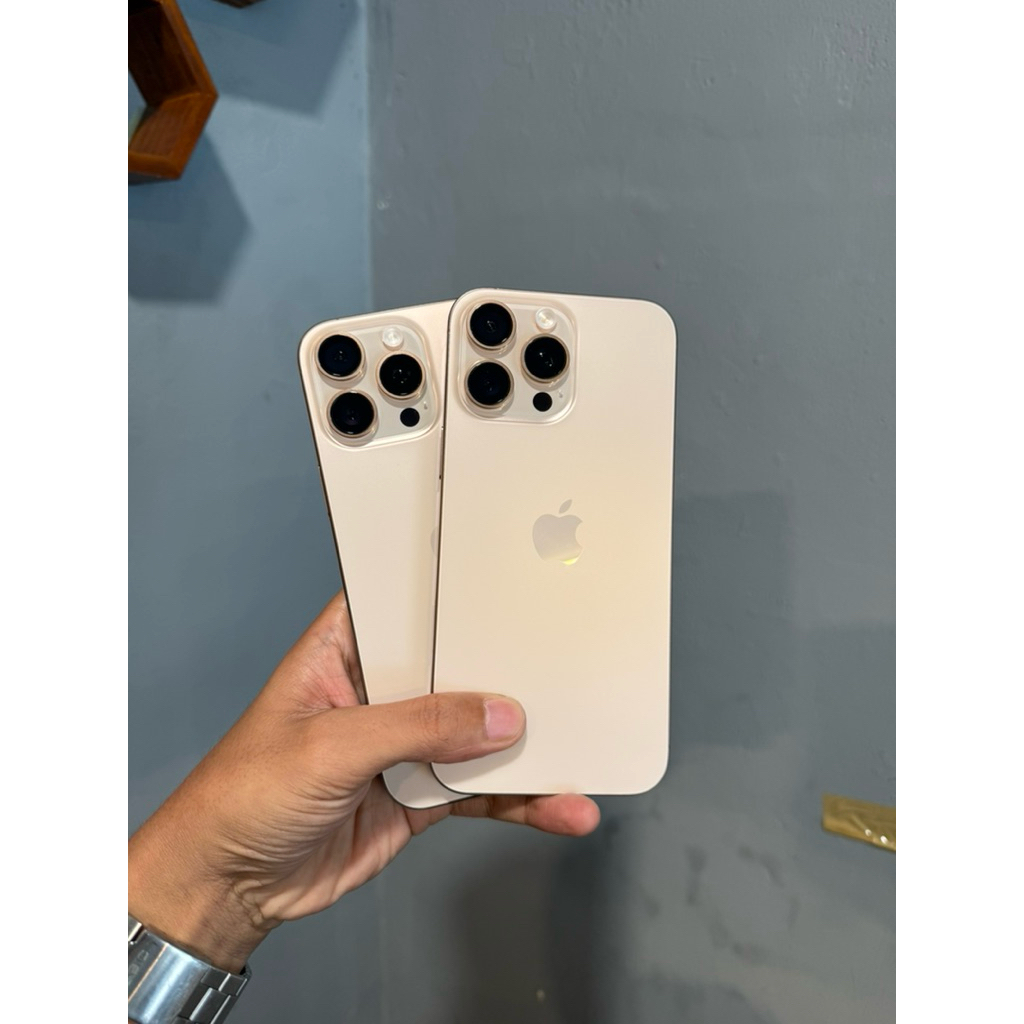 ipone 16 Promax 256GB Dezert, white resmi