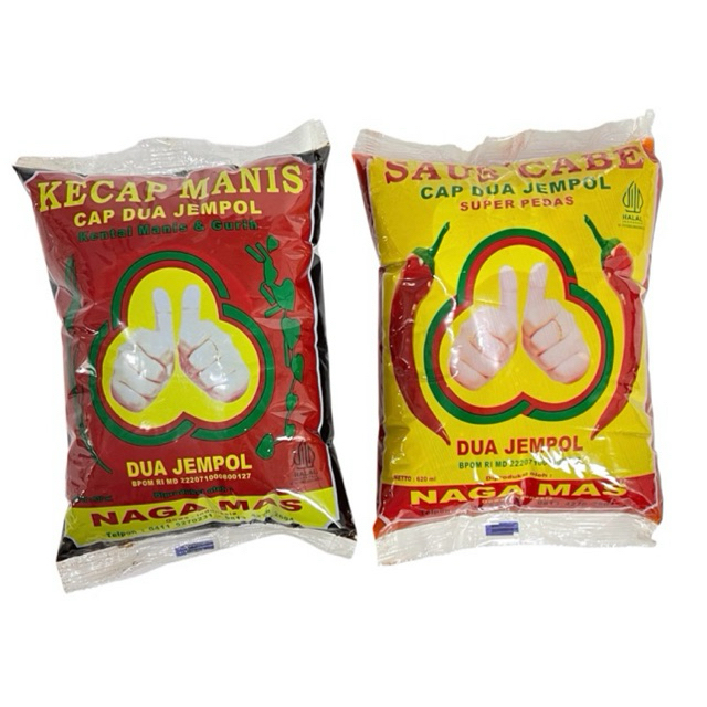 Saus Cabe / Kecap Manis/ Saus Tomat Cap Dua Jempol 620gr