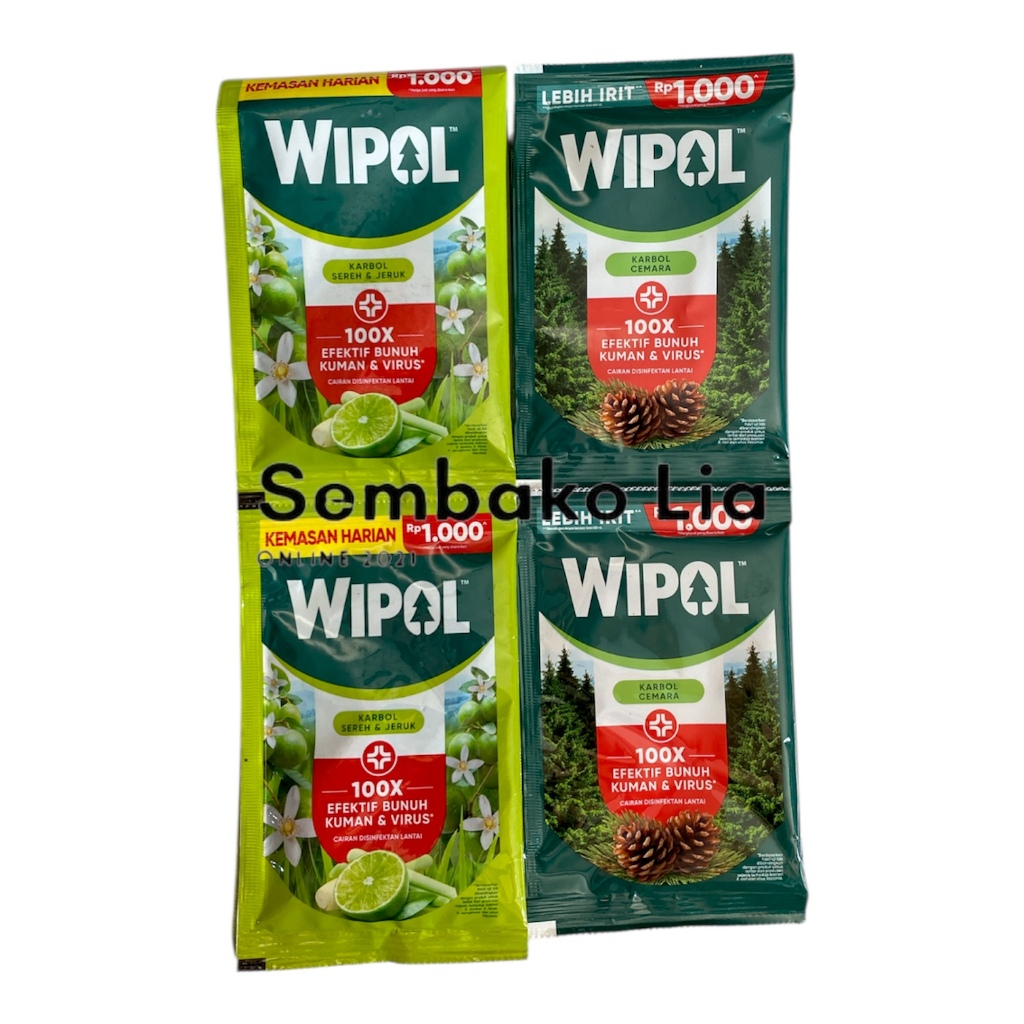 Wipol Karbon Cemara Wipol 40ml Sachet 1000an Renteng 5in1 Wipol 1000 Isi 6pc Sachet
