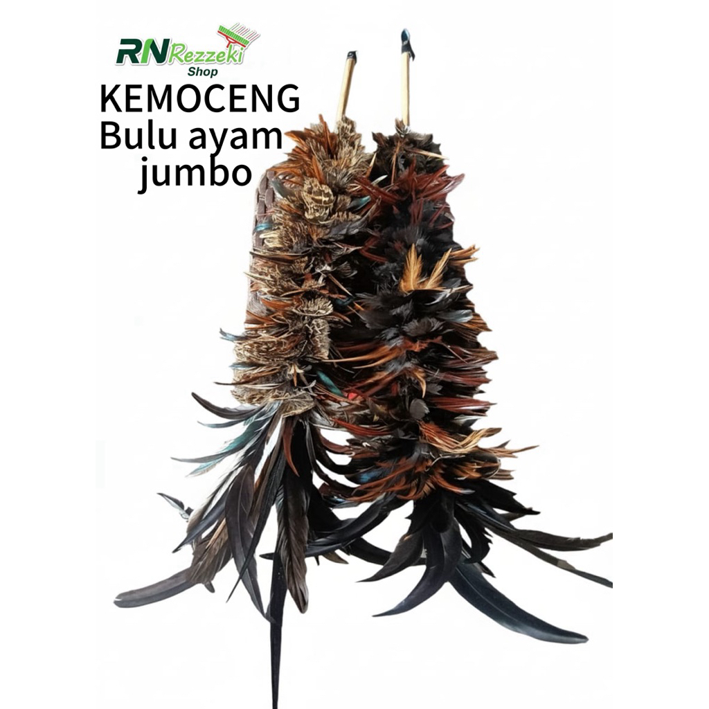 Kemoceng bulu ayam asli jumbo murah
