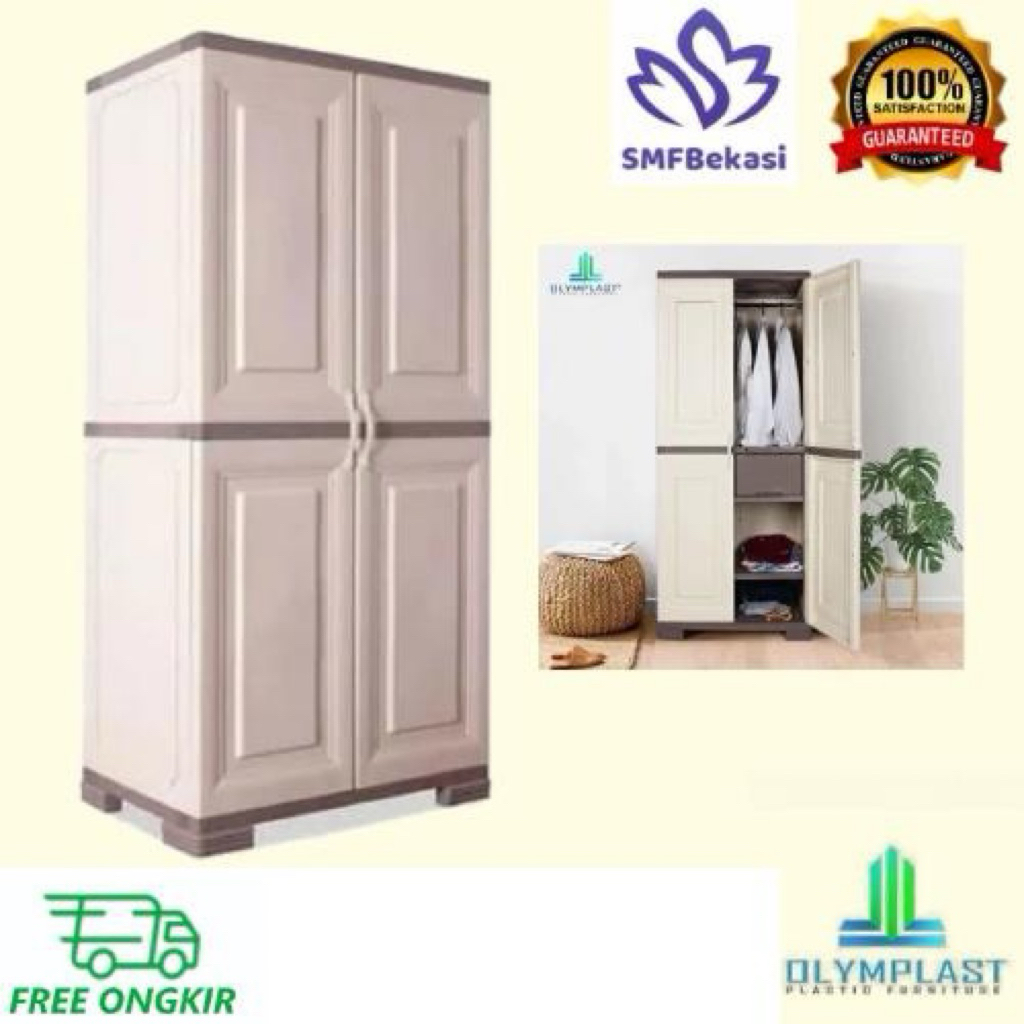 LEMARI PLASTIK OLYMPLAST 2 PINTU - LEMARI PLASTIK KACA 2 PINTU - OMC ST - OLYMPLAST
