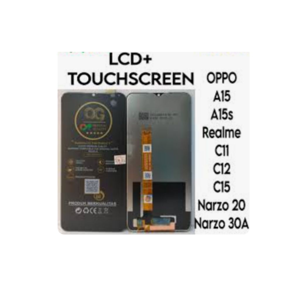 LCD OG Original Quality LCD HP  OppoA15,A15s, realme C11,C12,C15narzo OG.