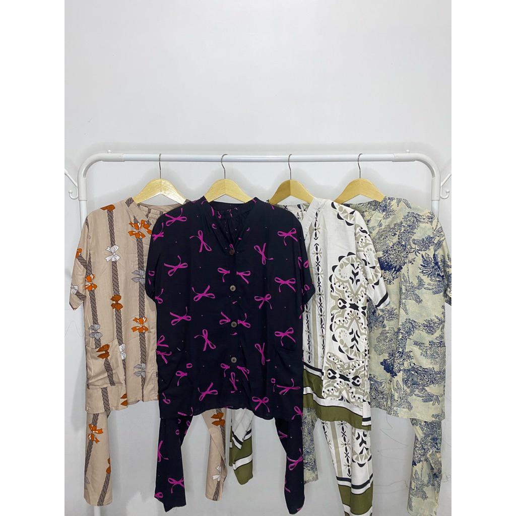 Oneset rayon premium/piyama rayon premium/pajamas rayon premium