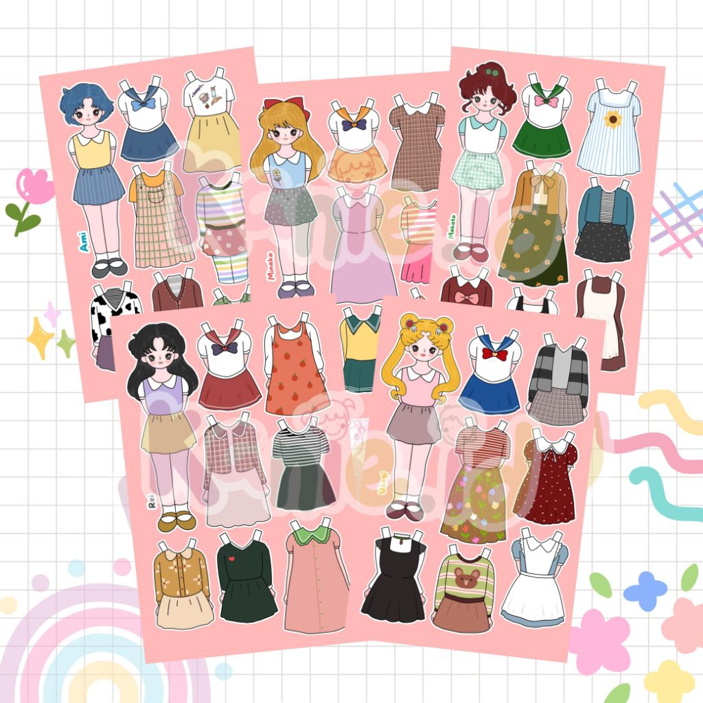 SAILORMOON PAPERDOLL / BP-BPEAN (BONGKAR PASANG) | BAJU-BAJUAN | ORANG - ORANGAN | MAINAN NOSTALGIA 