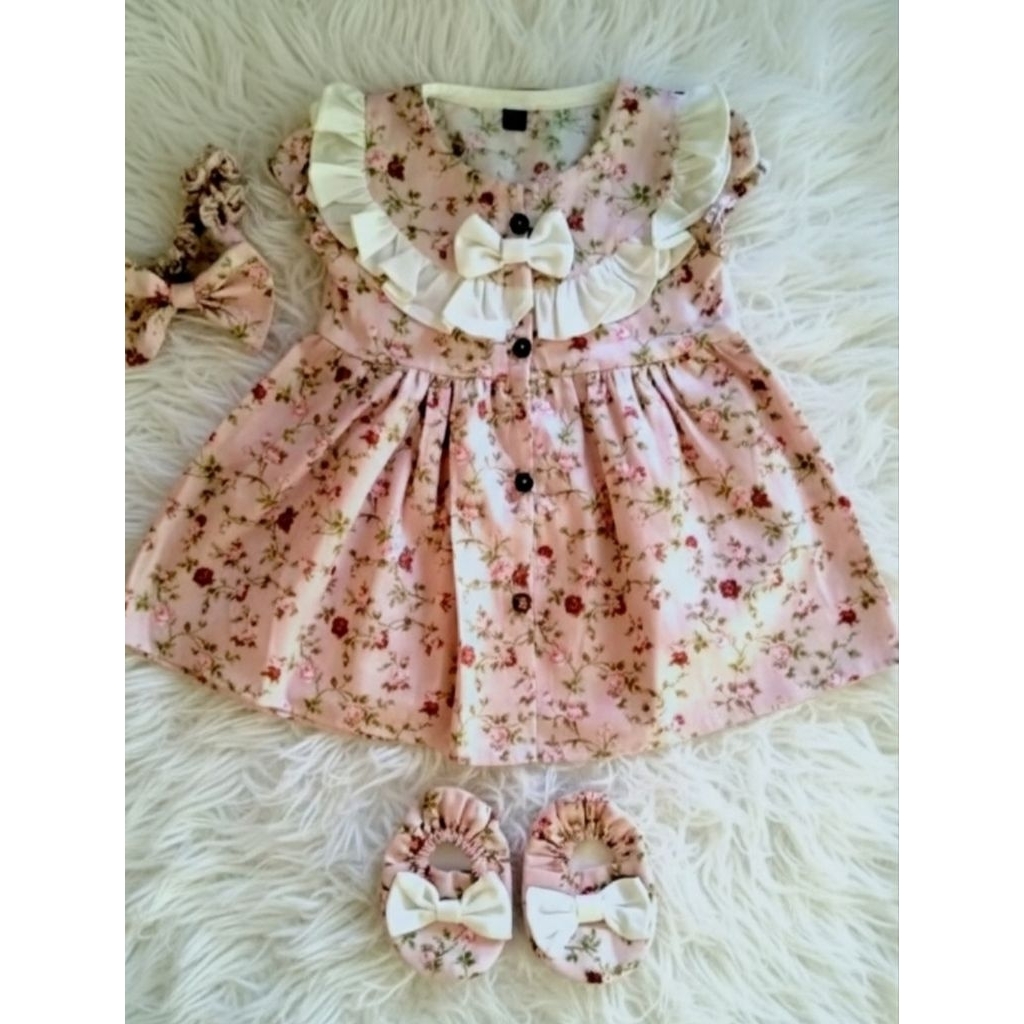 Baju bayi perempuan 0-6 bulan/baju bayi aqiqah/kado /hempers bayi baru lahir