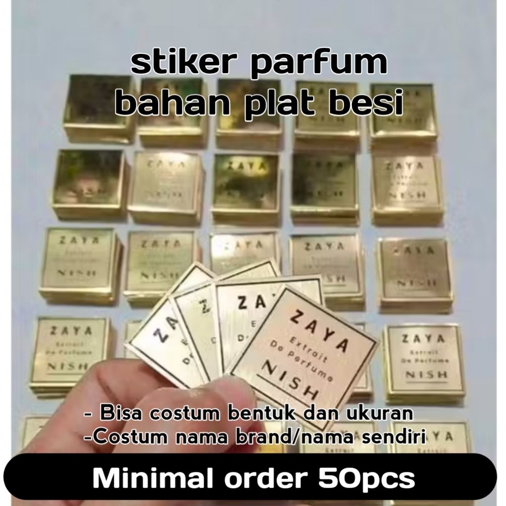 stiker parfum/parfume bahan plat besi