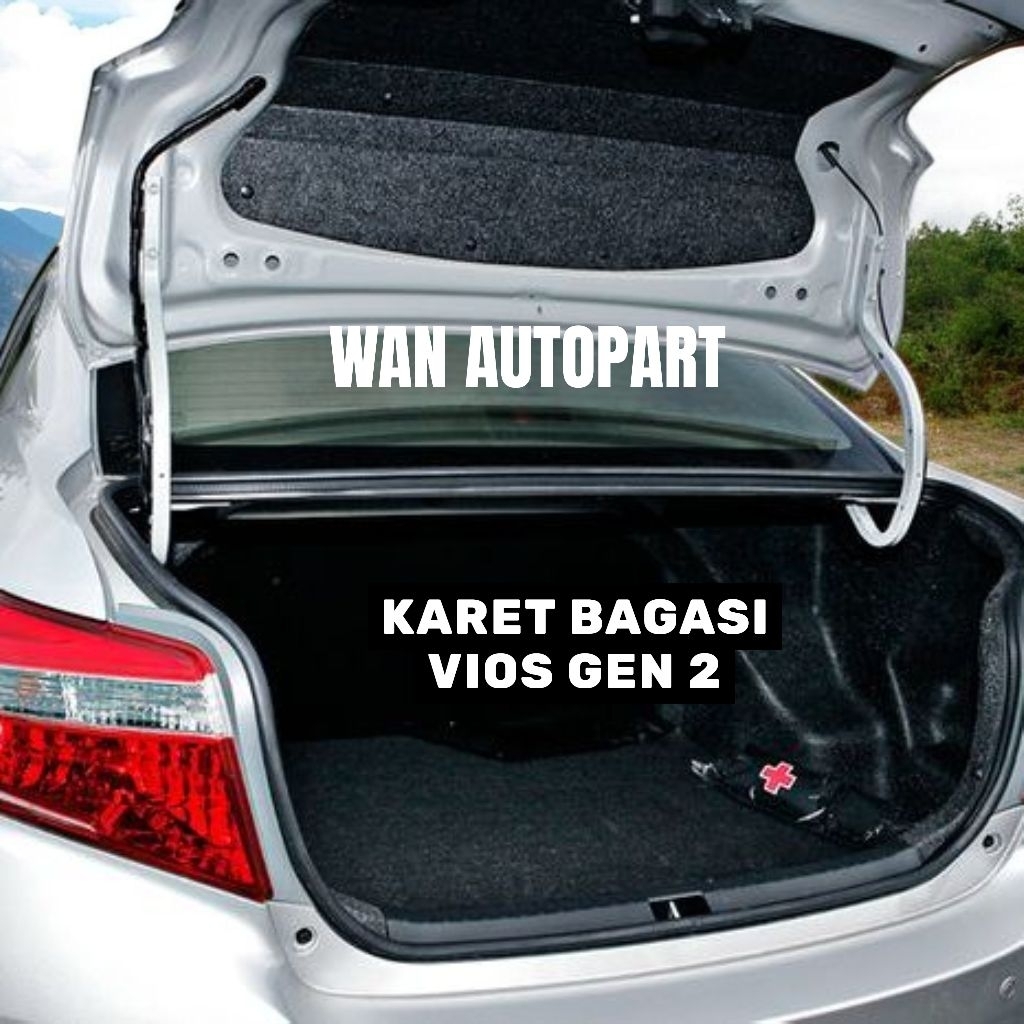 KARET PEREDAM PINTU BAGASI MOBIL TOYOTA VIOS GEN 2(2007-2013)