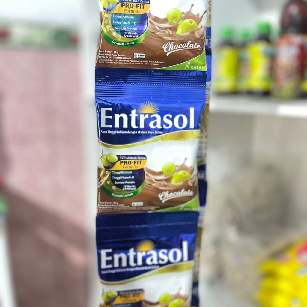 ISI 20 SACHET ENTRASOL GOLD SACHET RENCENG VANILLA CHOCOLATE