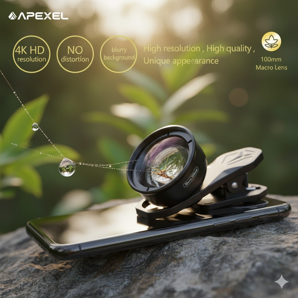 APEXEL Lensa Kamera Smartphone Macro Lens Universal HD 100mm - APL-HB100mm