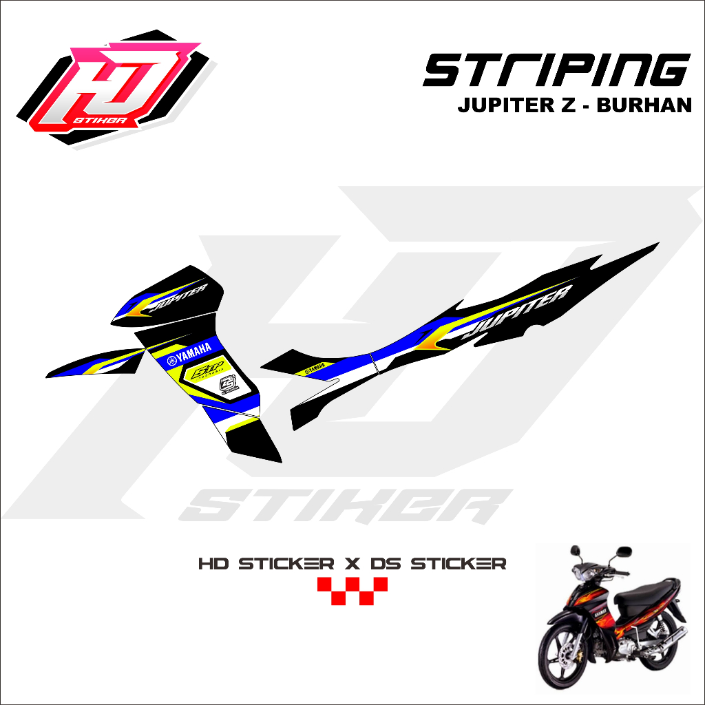 Stiker Jupiter z Burhan Striping Jupiter Z 5TP HD11 HD STIKER