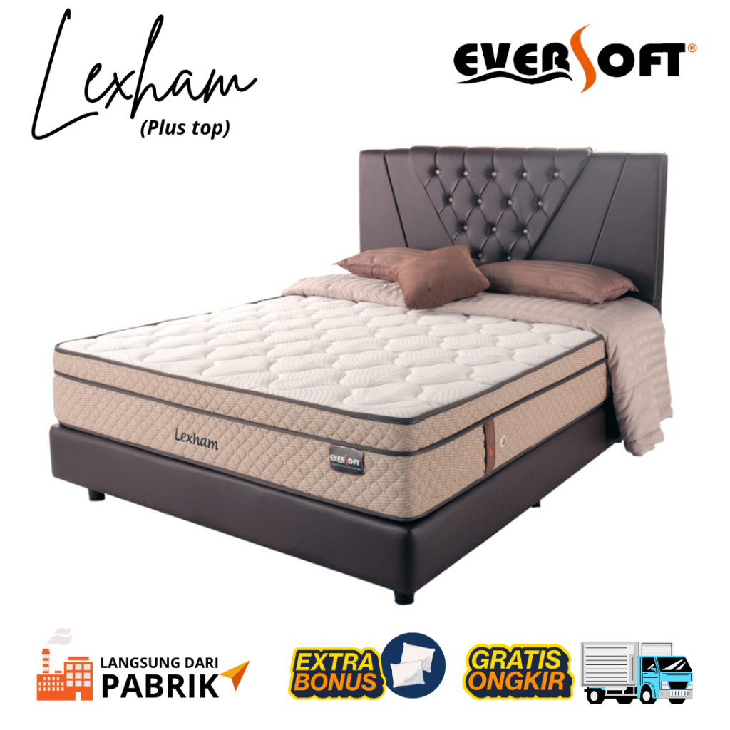 Kasur Springbed Eversoft Lexham Plush Top – Empuk, Kuat, dan Anti Kempes