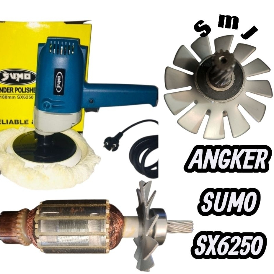 angker mesin poles sumo sx6250 armature sumo sx6250 rotor mesin poles mobil angker polisher mobil su