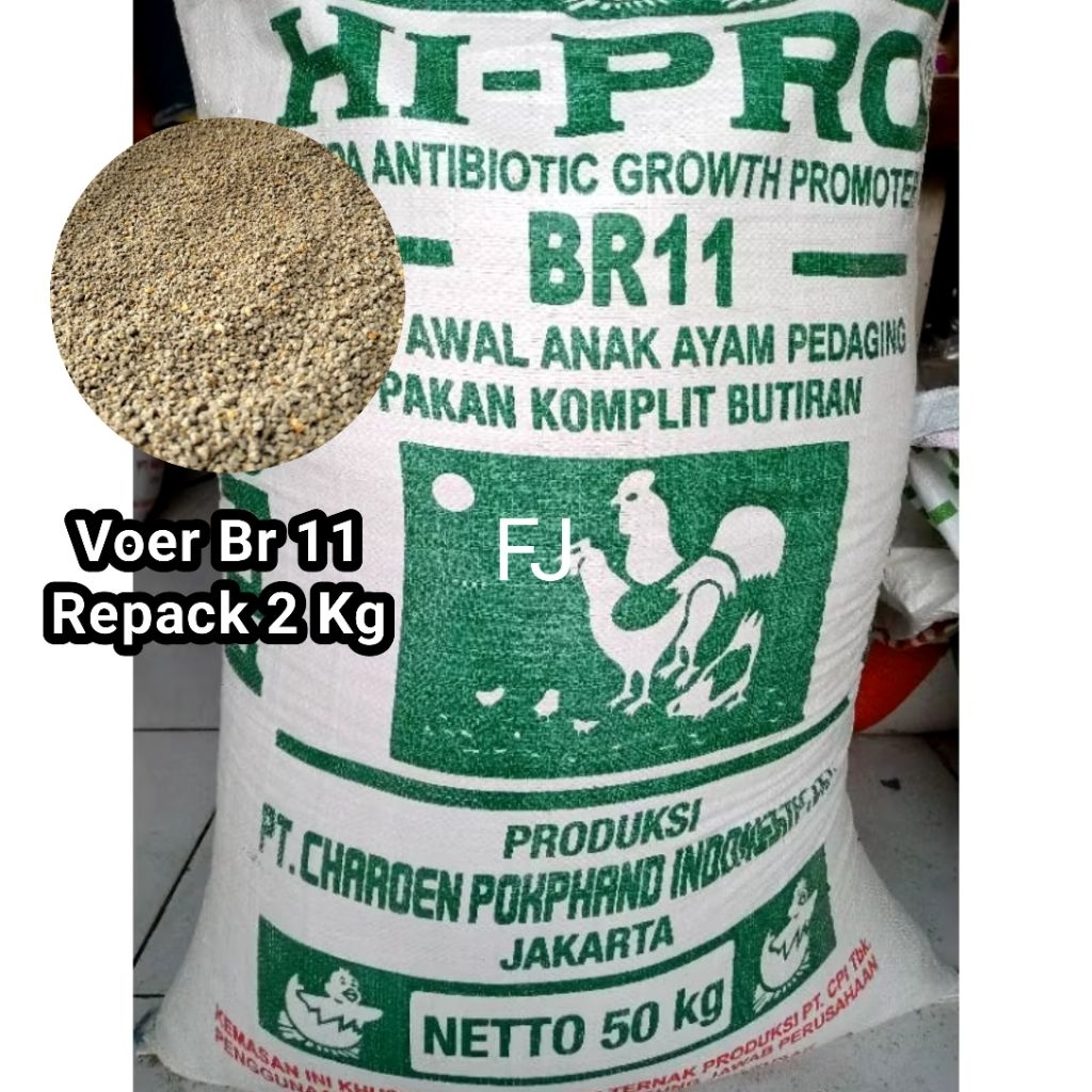 pakan ayam pedaging BR 11 HI-PRO pakan unggas repack 2 kg