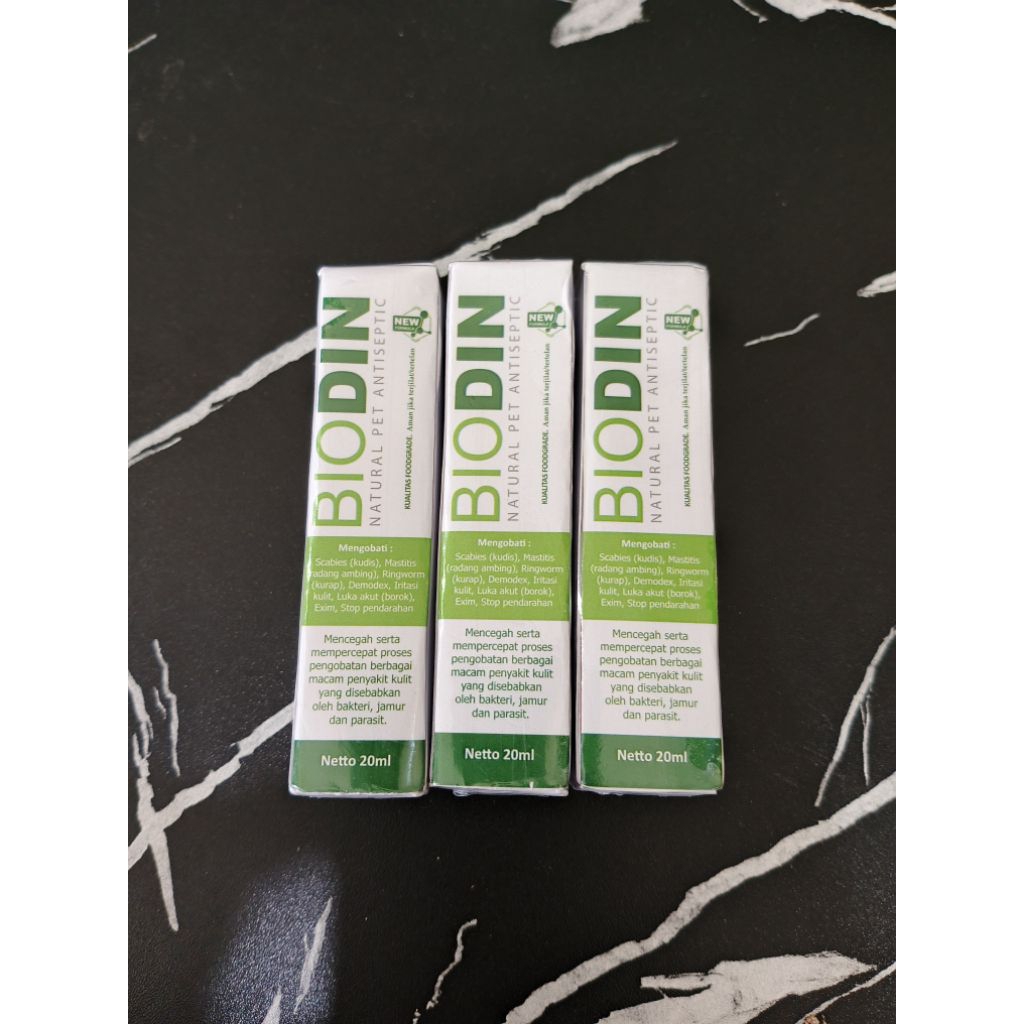 GROSIR (min 3) BIODIN SPRAY 20 ml - Obat luka semprot bisa untuk PMK scabies borok kudis mastitis dl