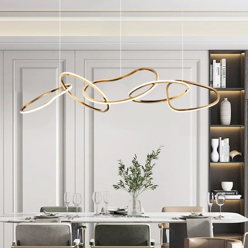 Lampu Gantung LED Bulat Modern untuk Dapur Restoran, Lampu Gantung Dekoratif Mengkilap, Lampu Gantun