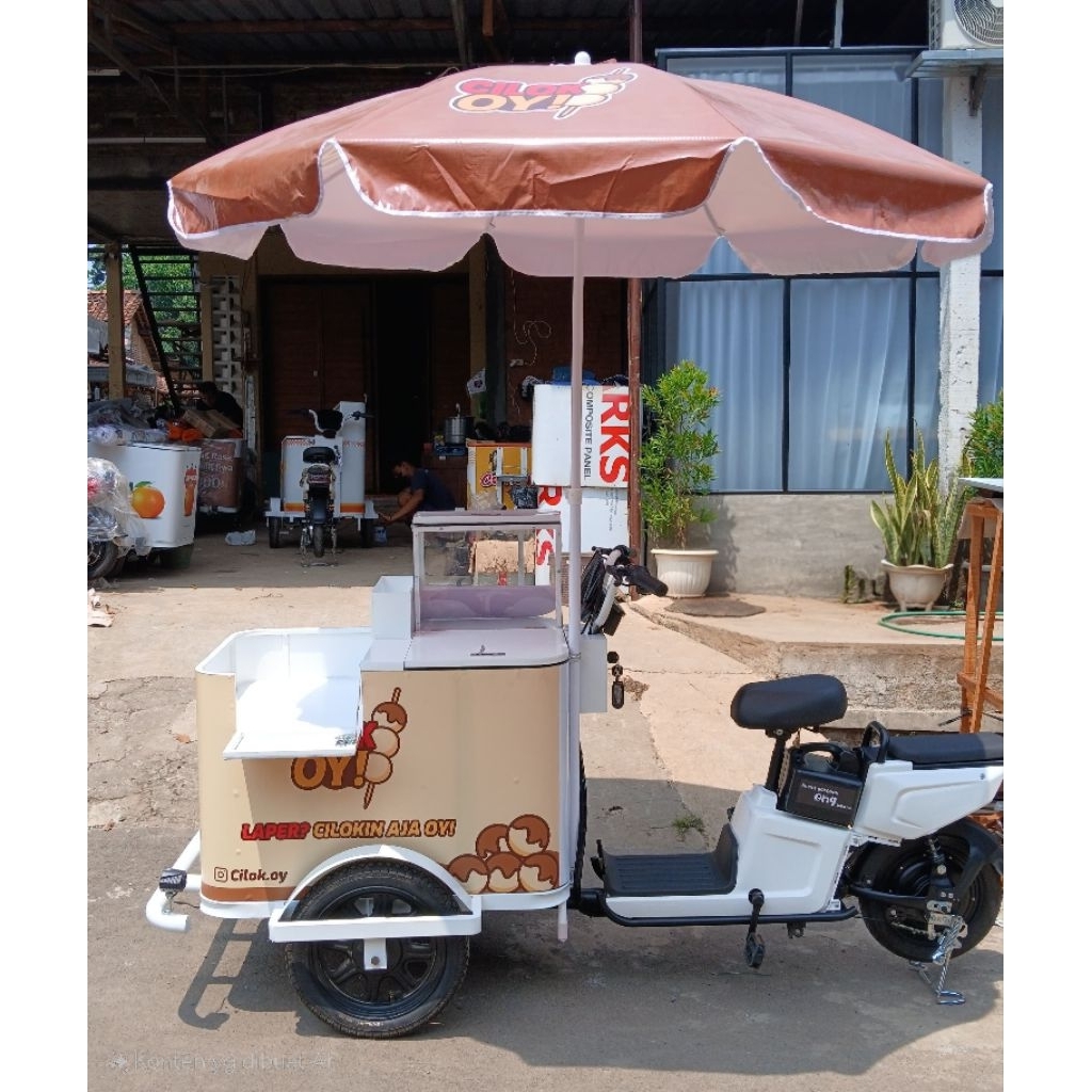 gerobak cilok pentol keliling | gerobak listrik cilok bakso | gerobak listrik | gerobak listrik jual