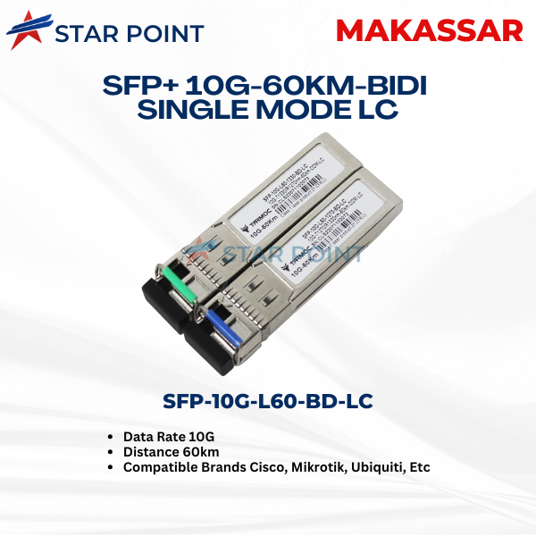 Tarmoc SFP-10G-L60-BD-LC |SFP 10G BIDI 60KM LC SFP+10G 60KM Singlemode