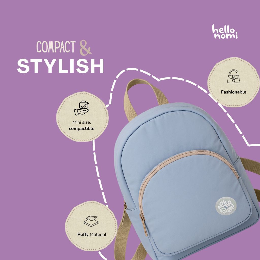 FREYA Mini Backpack Puffy Tas Ransel Kecil Warna Pastel | Etalase II