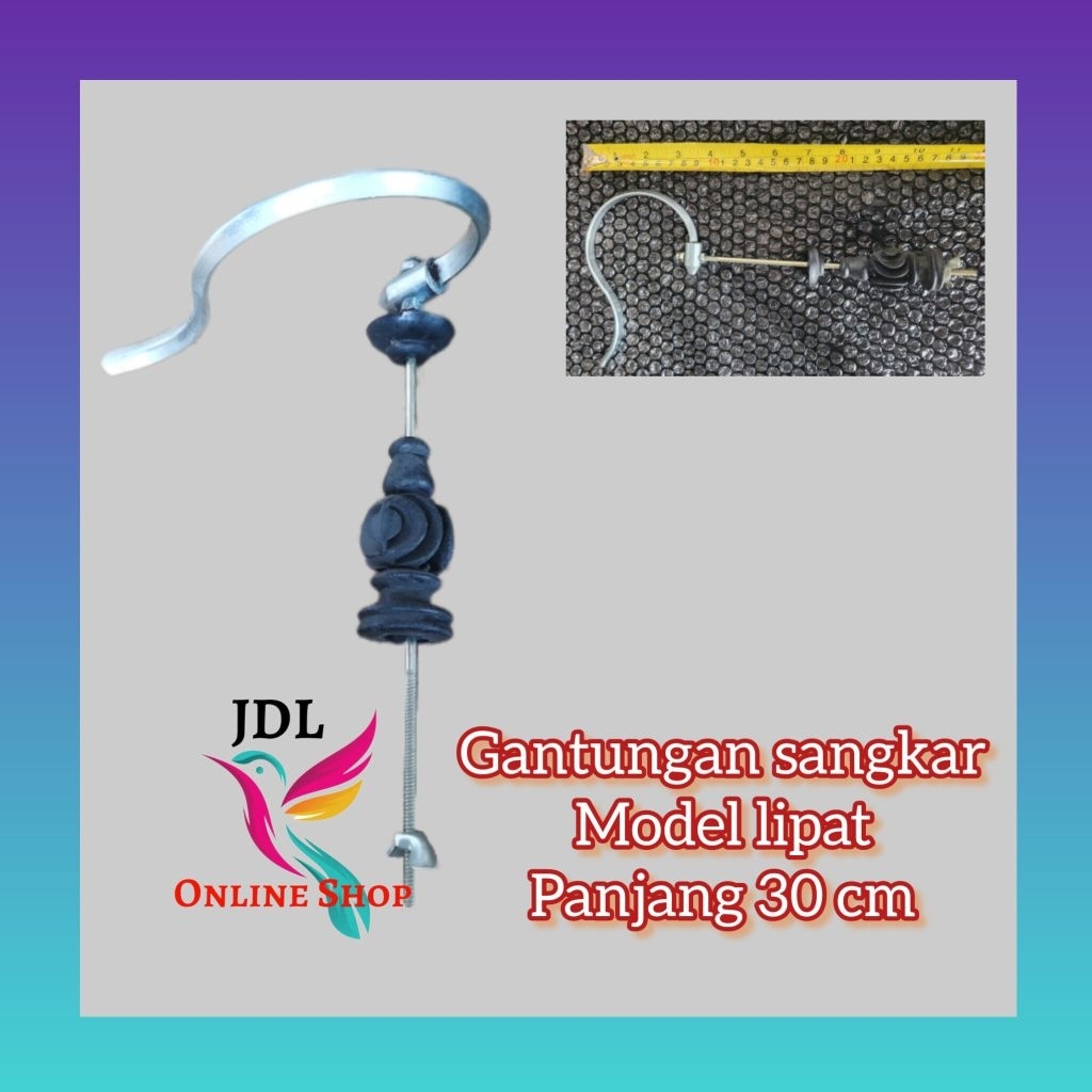 CENLUNG LIPAT GANTUNGAN SANGKAR KANDANG BURUNG BESAR PANJANG 30 CM