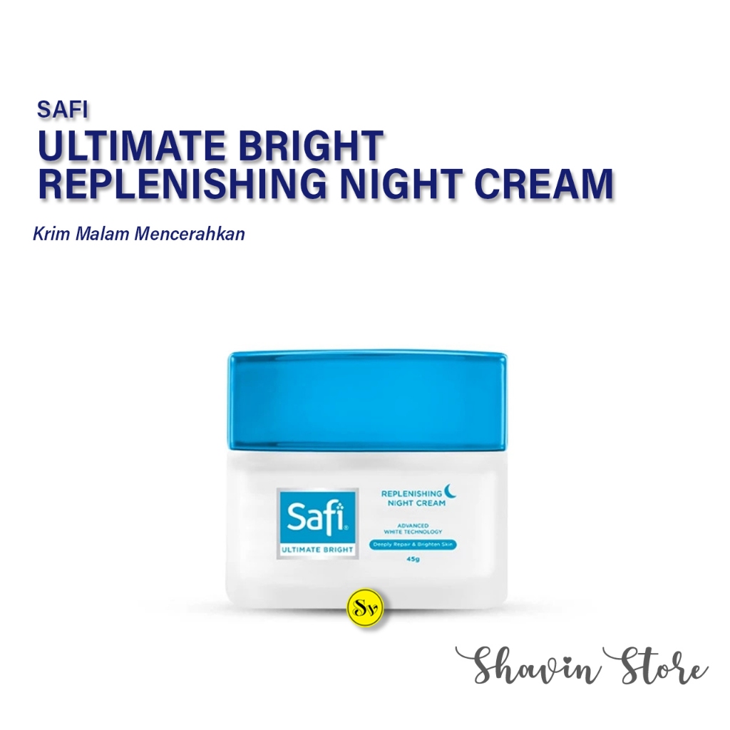 Safi Ultimate Bright Replenishing Night Cream Krim Malam Pelembab Safi
