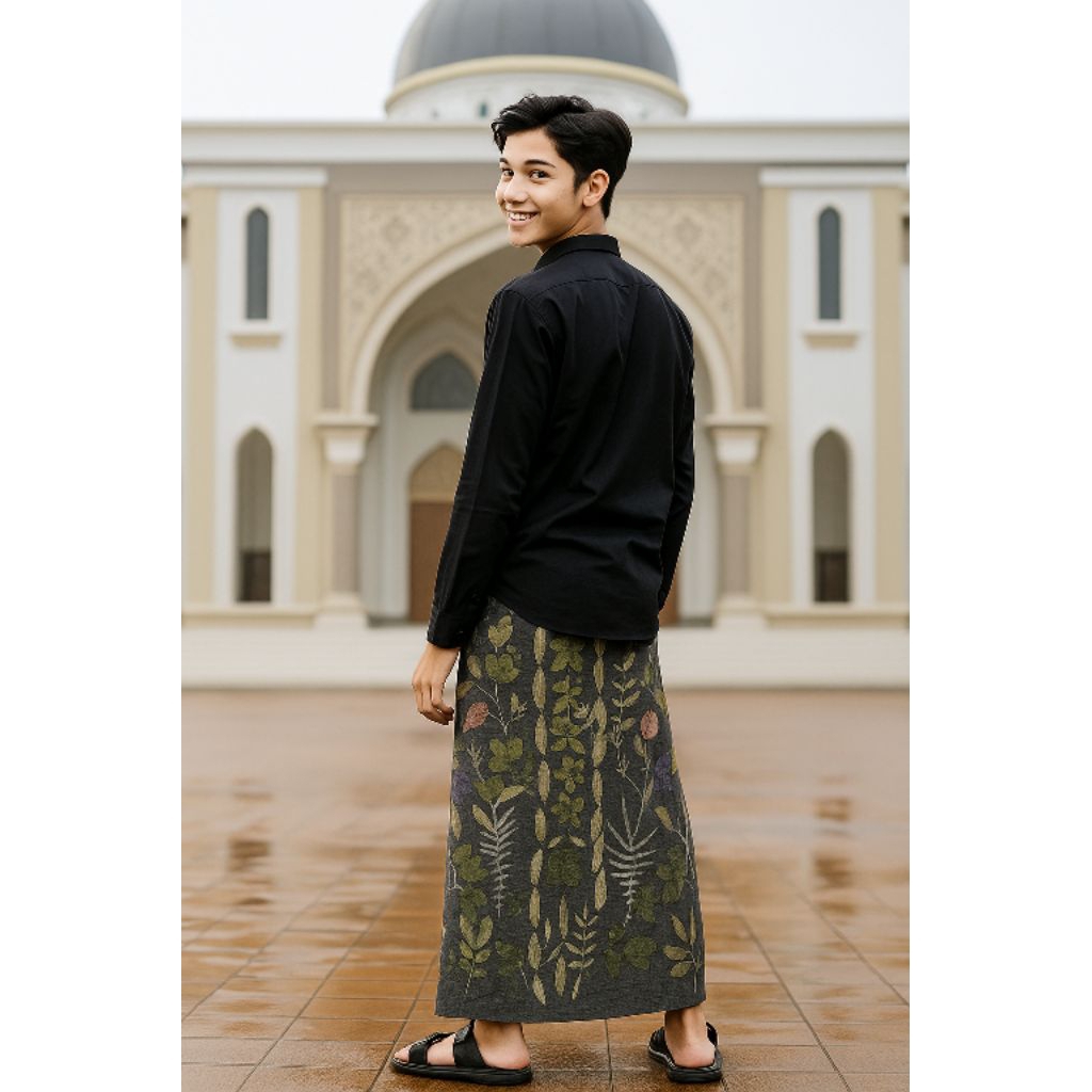 Sarung ecoprint , kain sarung , sarung rayon warna alam