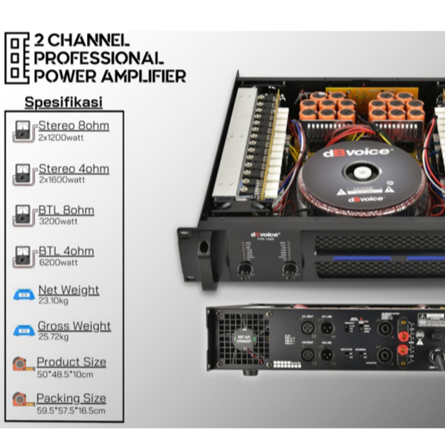 Power Amplifier Db Voice FPA 1000 / Amplifier Db Voice FPA 1000 2 Channel/Power Db Voice FPA 1000
