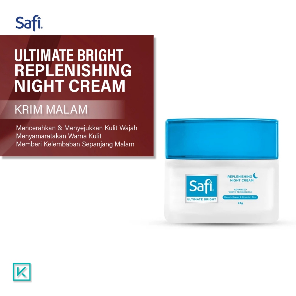 Safi Ultimate Bright Replenishing Night Cream - Skincare Pelembab Safi Mencerahkan Wajah
