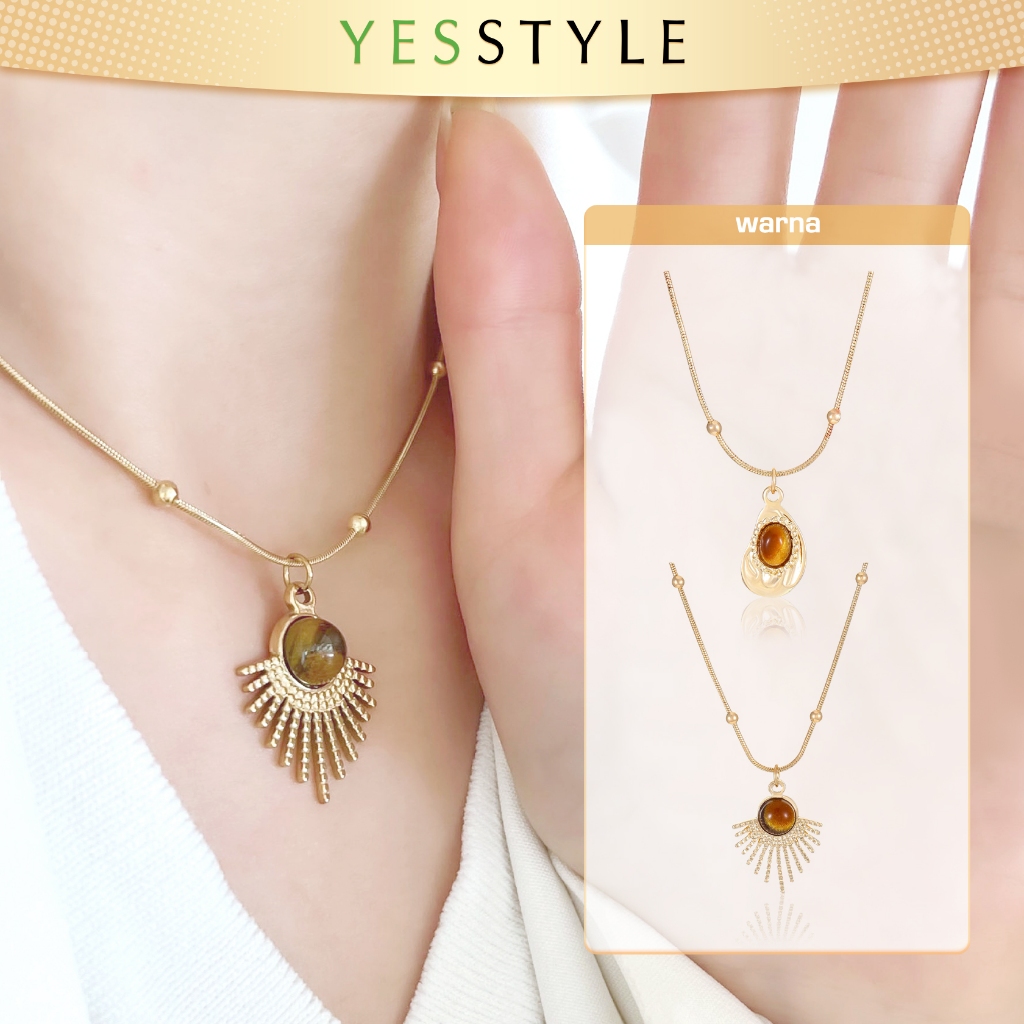 Yesstyle Kalung Wanita Liontin Mata Satu Kalung Pendant Necklace