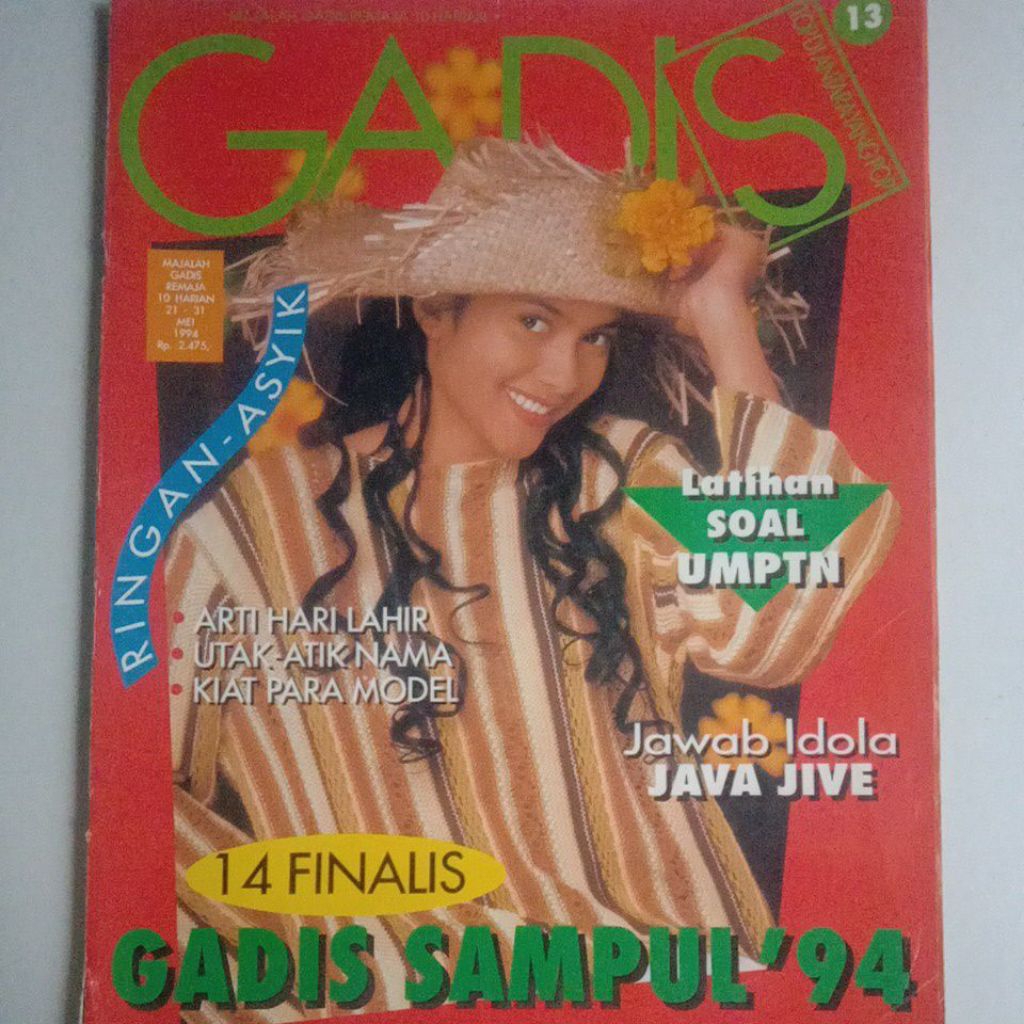 Majalah Gadis Tahun 1994 Cover Fitria Sechan