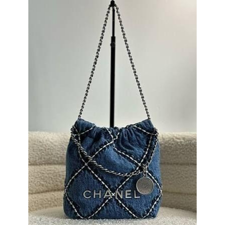 Cotty - Tas CBNEC22 denim blue jeans PHW  mini and medium