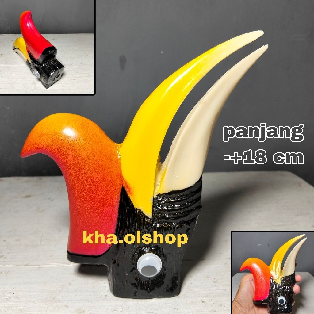 Burung Enggang Untuk Aksesoris Topi Dayak Kalimantan Buatan