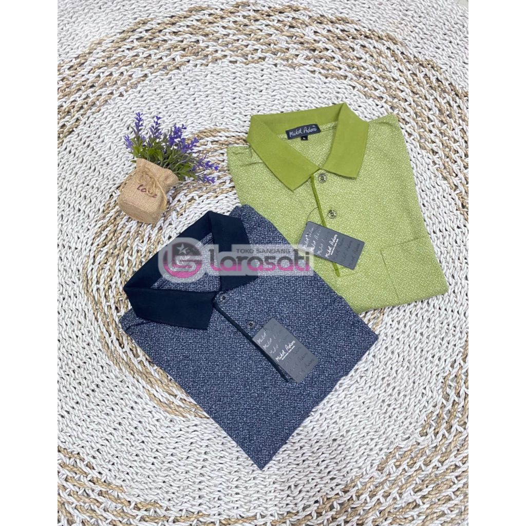 KAOS POLO MERK MIKEL ADAM MOTIF PRIA TERBARU