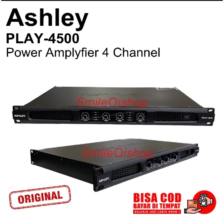 Power Amplifier ASHLEY PLAY-4500 4channel  4 500watt 8ohm 4 1000watt 4ohm