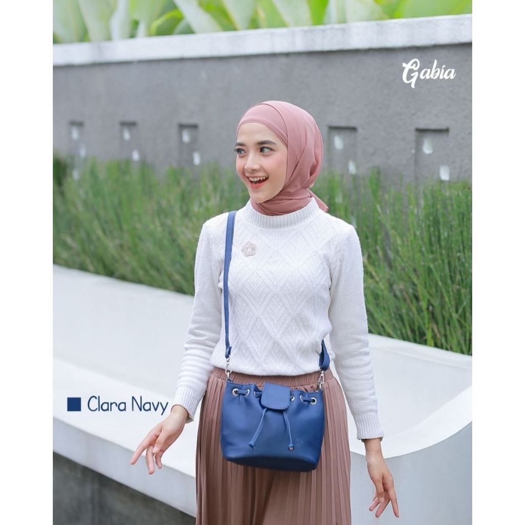 Clara bag - By Gabia slingbag serut Tas selempang serut wanita bahan chocoly anti air