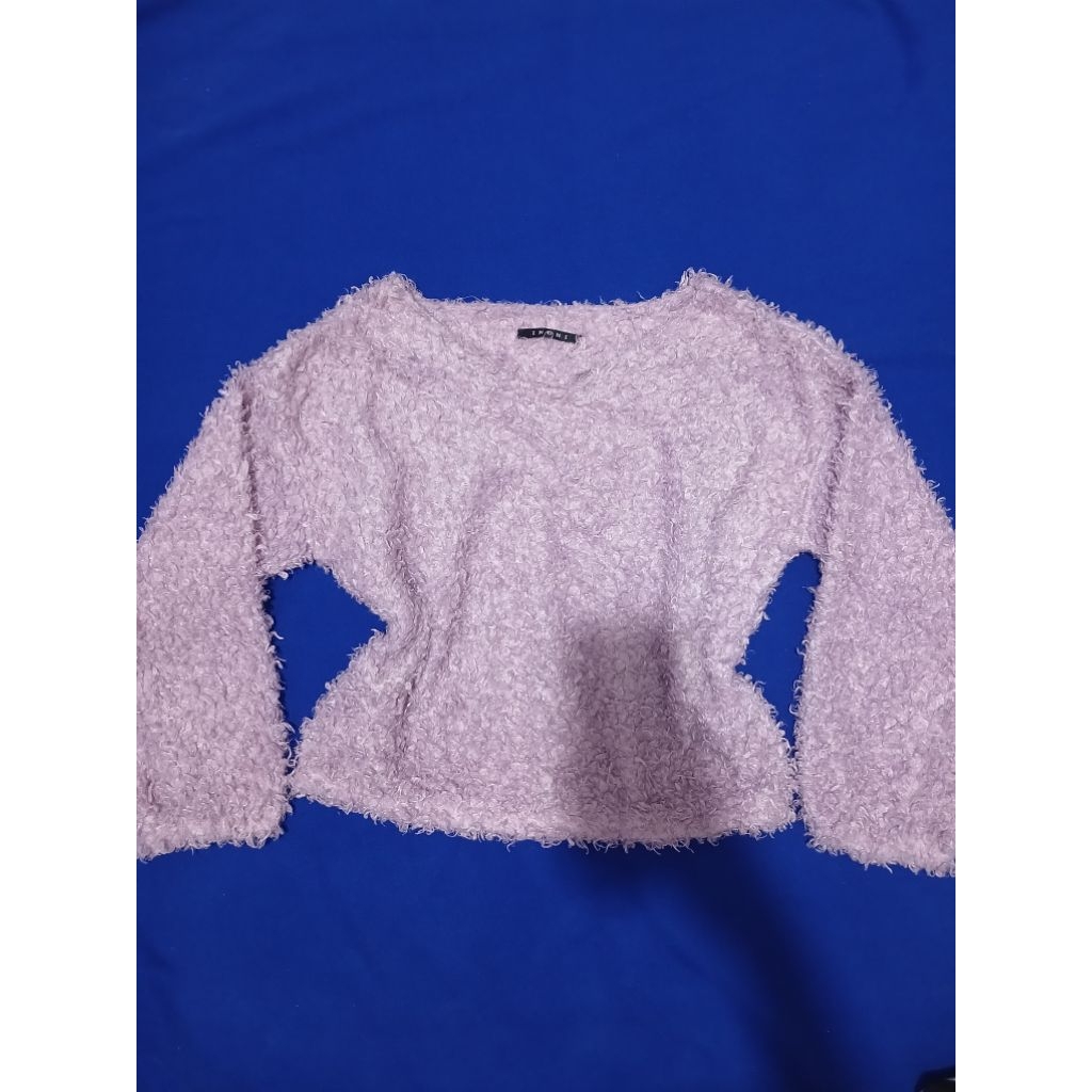 baju bulu lilac dari ingni