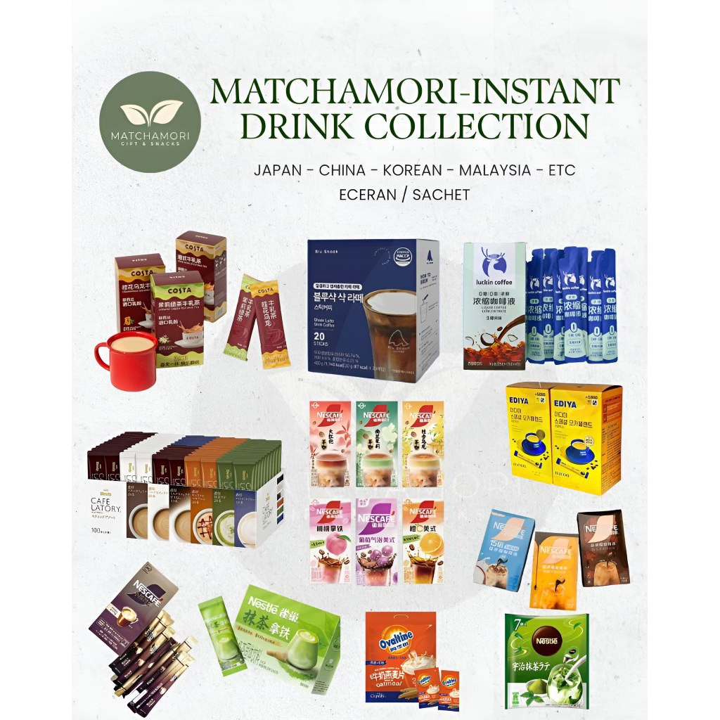 Matchamori_ Instant Drink Original | Nestle Matcha latte | Nescafe Potion Japan | Blendy | Ediya Cof