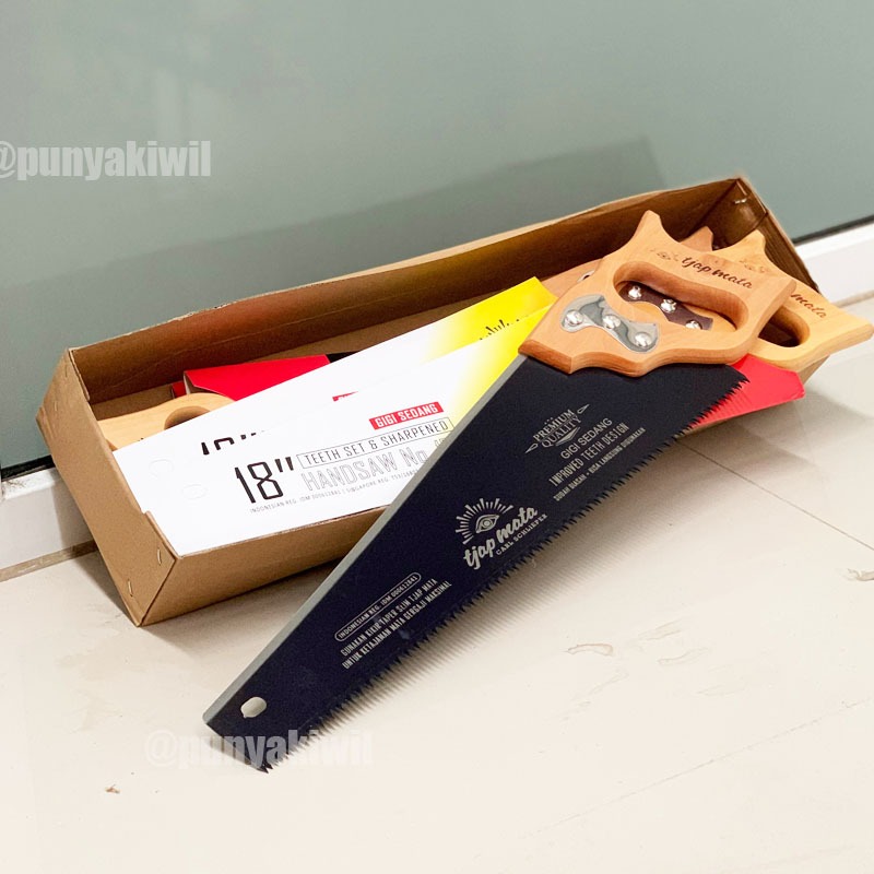 Gergaji Tangan Gergaji Kayu 16 18 20 Inch Hand Saw Tjap Mata / Cap Mata - 20 Inch
