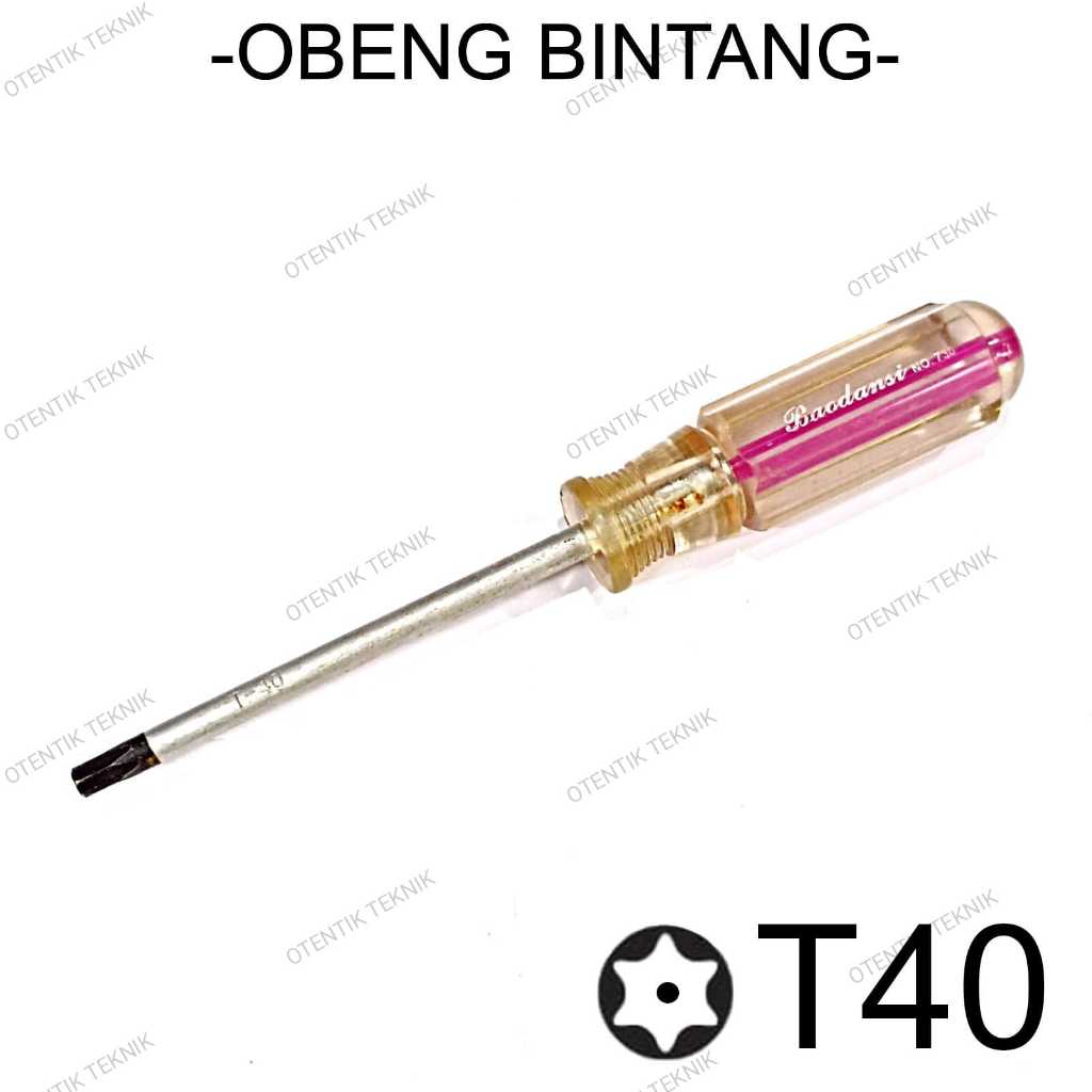 SALE CUCI GUDANG STOK LAMA OBENG MATA BINTANG T40 LUBANG - TORX SCREWDRIVER T 40 LUBANG