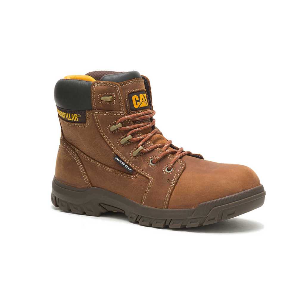 Resorption CT WP WMN Leather Brown, Caterpillar Safety Shoes Women