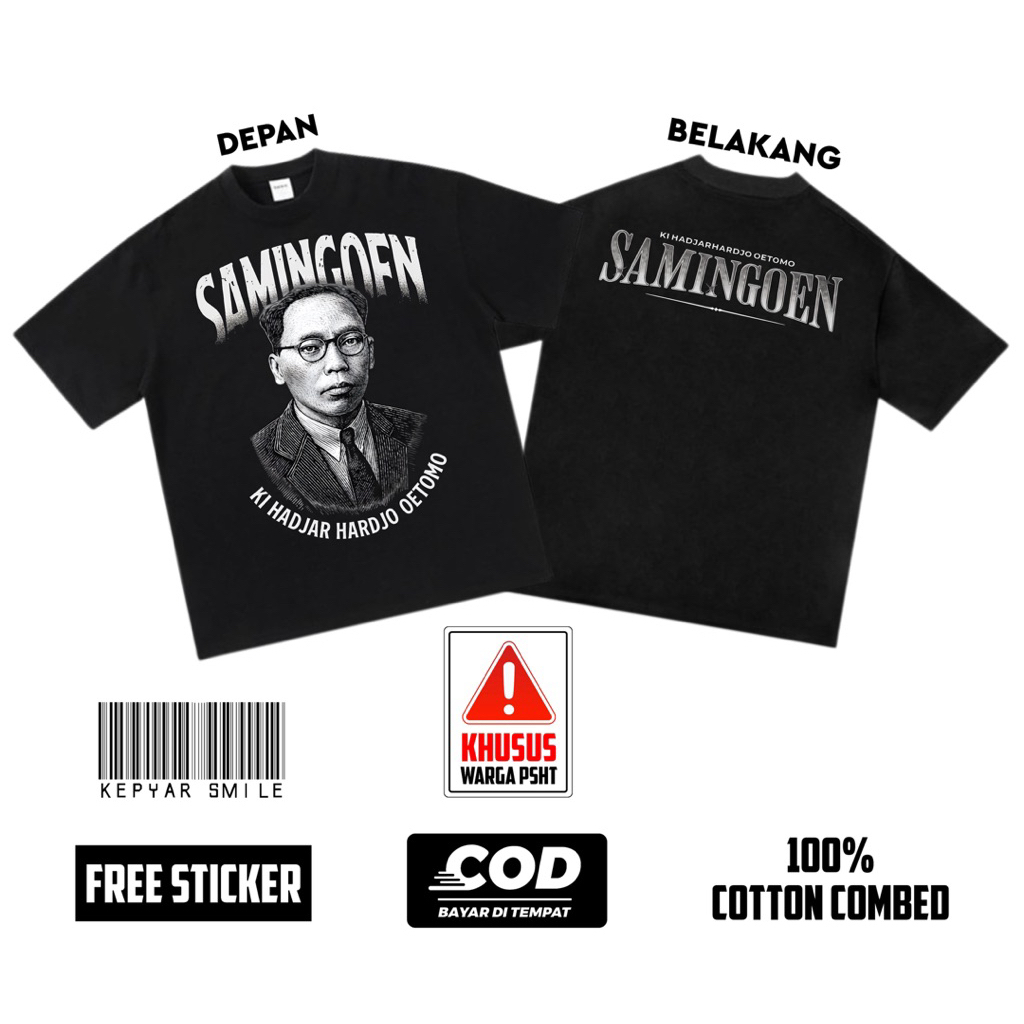 Tshirt Kaos SAMINGOEN Ki Hadjar Hardjo Oetomo Free Stiker