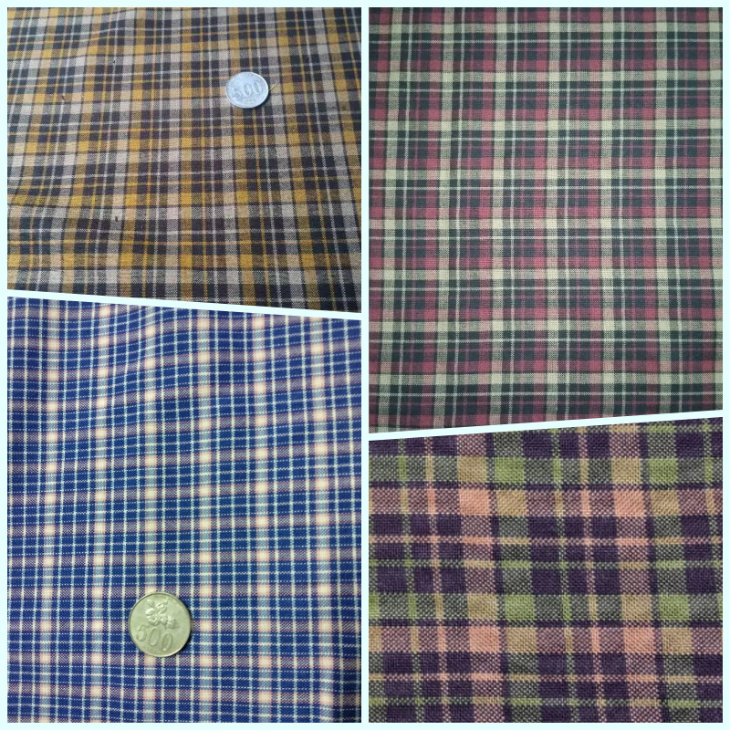 KAIN KATUN YARNDYED MOTIF KOTAK 917 MERAH | KUNING | HIJAU 897 BIRU BAHAN KASMILON