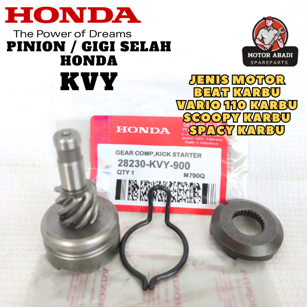 28230-KVY-900 ORIGINAL Gigi Pinion Kick Starter Selahan KVY Honda Honda Beat Karbu Vario Karbu Scoop