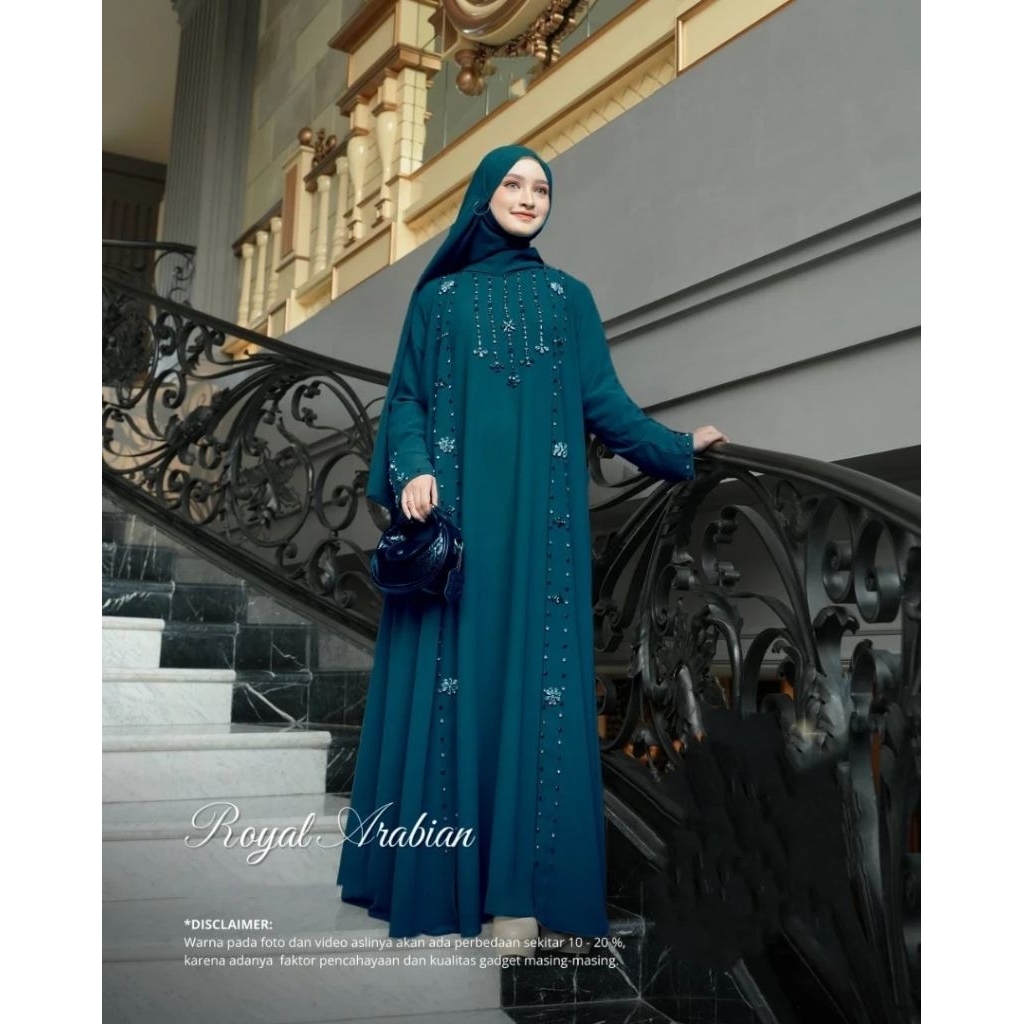 Arabian Abaya Premium Ceruty Full Puring Gamis Abaya Mewah Elegant Baju Lebaran Terbaru Abaya Turkey