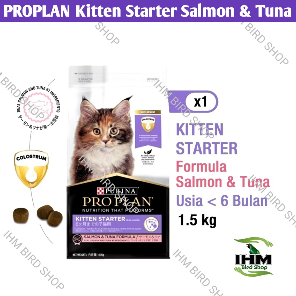 IHM - PRO PLAN Kitten Starter Salmon & Tuna Makanan Kitten Kering 1.5kg Pakan Kucing Premium Dry Foo
