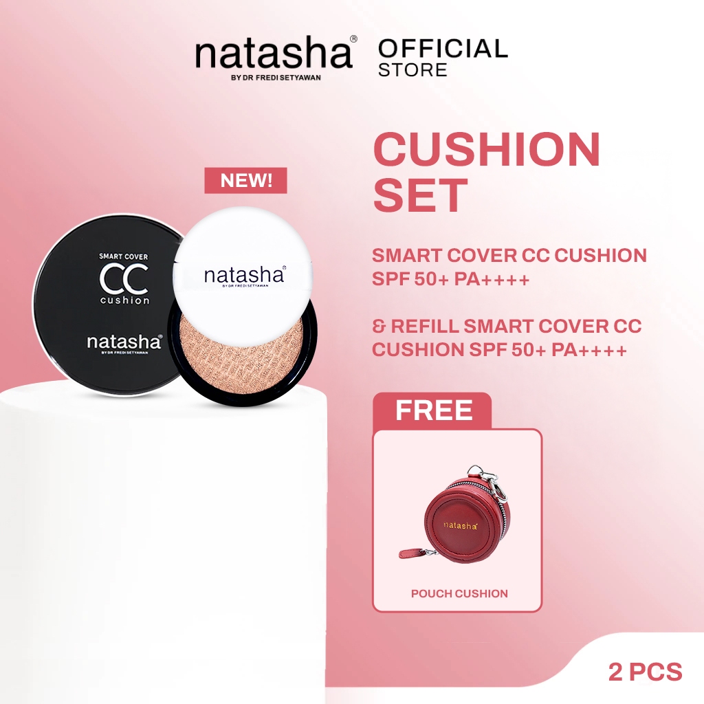 Natasha Smart Cover CC Cushion & Refill with SPF 50+ FREE Pouch Cushion