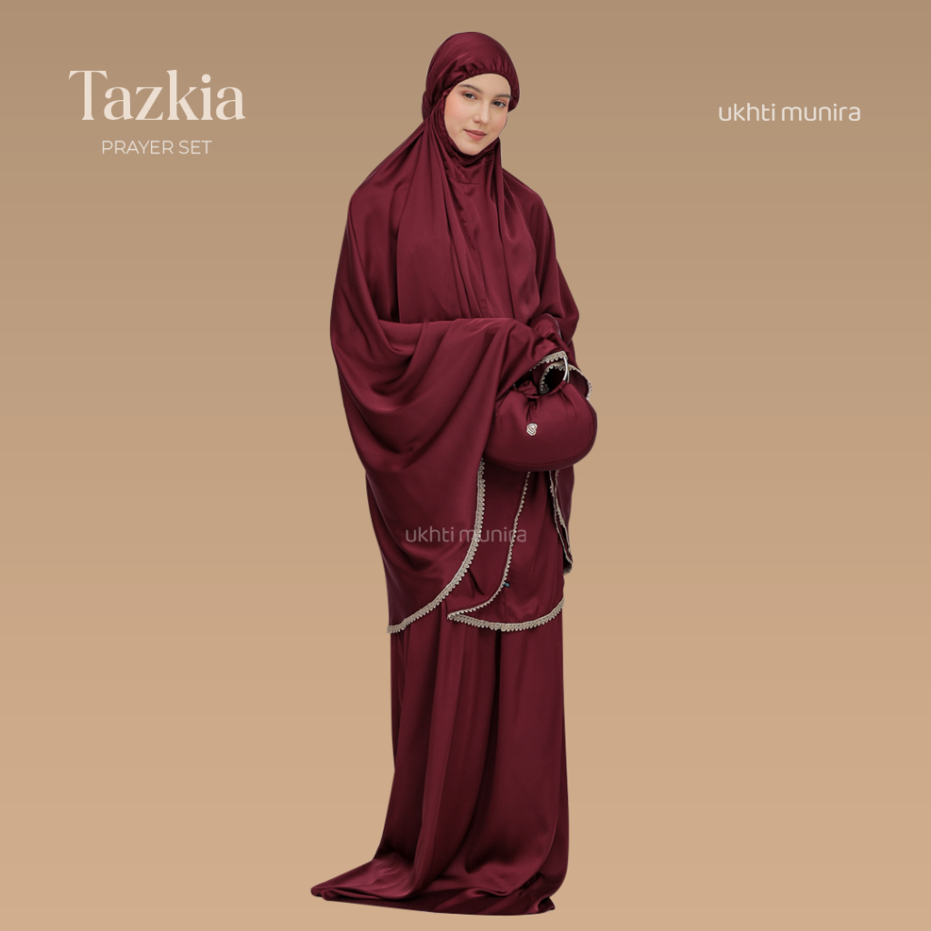 Tazkia Mukena Armani Silk Polos Renda UKHTI MUNIRA