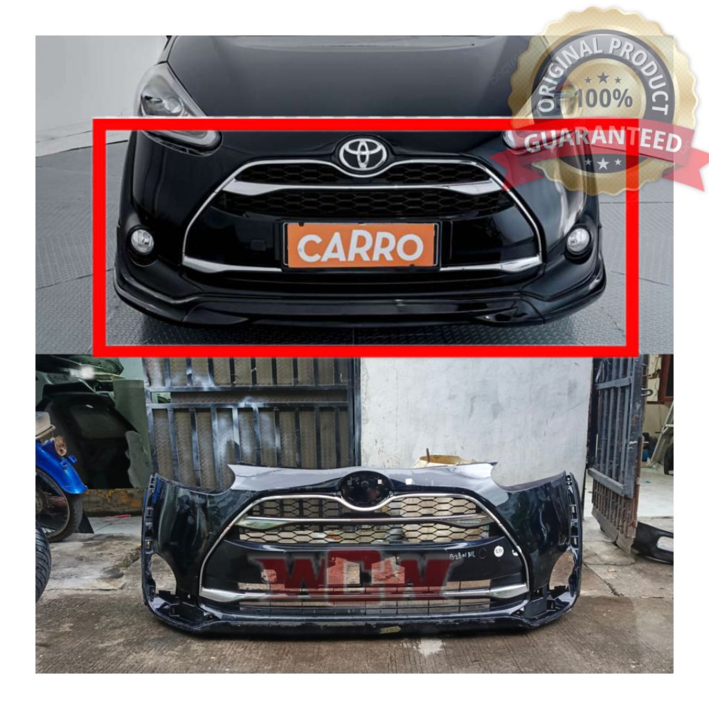 bumper bemper depan toyota sienta type Q original copotan depan