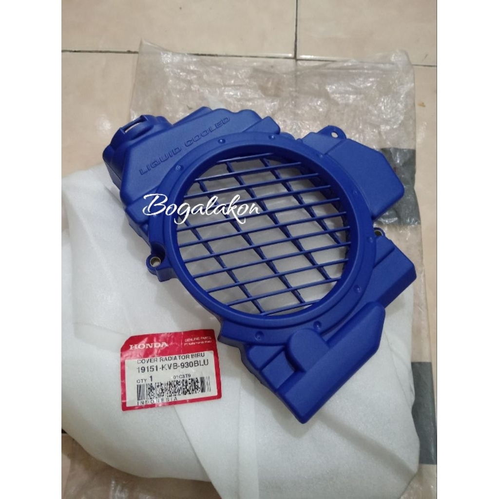 Cover radiator vario 110 warna biru original ahm 19151kvb930blu