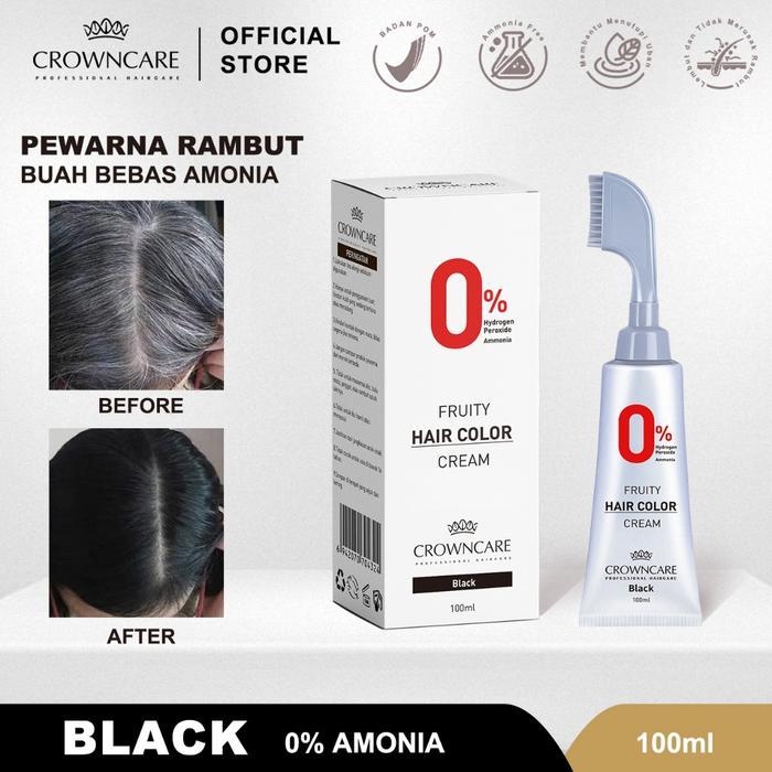 CROWNCARE Fruity HAIR COLOR Cream 0% Hydrogen Peroxide Ammonia 100ml
